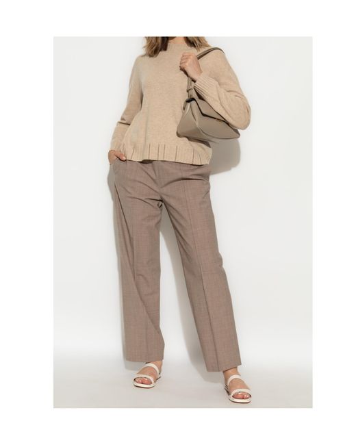 Fabiana Filippi Gray Pressed Creased Trousers