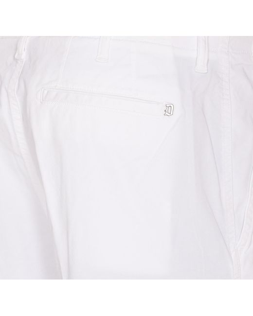 Dondup White Belt Loops Slacks for men
