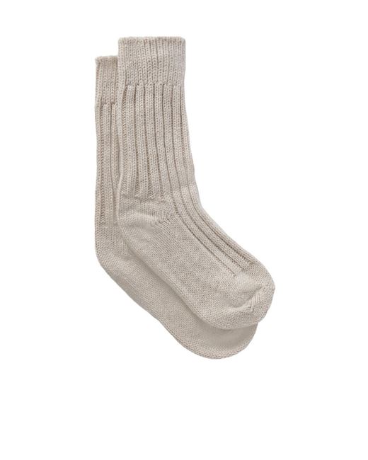 The Elder Statesman Gray Yosemite Ribbed Cashmere Socks