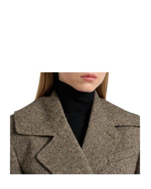 J.W. Anderson Brown Double-Breasted Suit Jacket