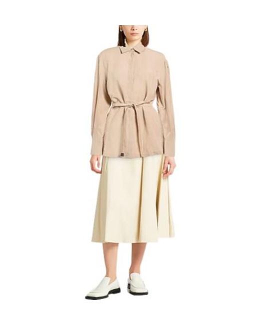 Max Mara Natural Solid Long-Sleeve Shirt