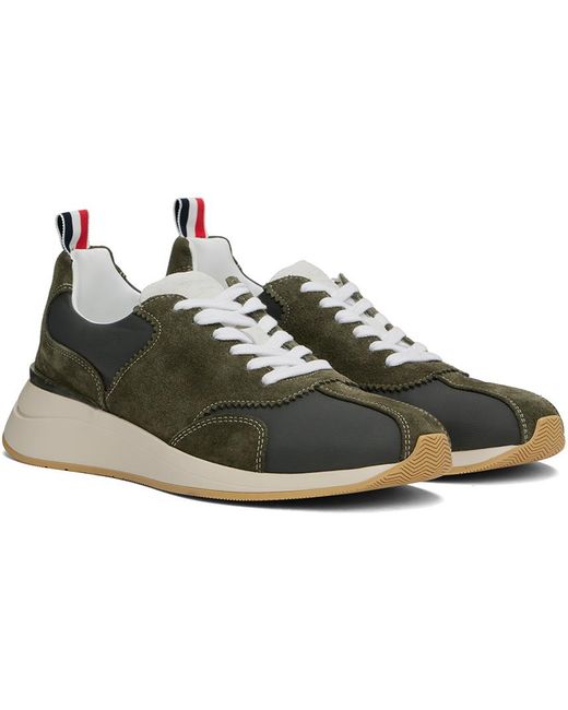 Thom Browne Brown Sprinter Panelled Sneakers for men