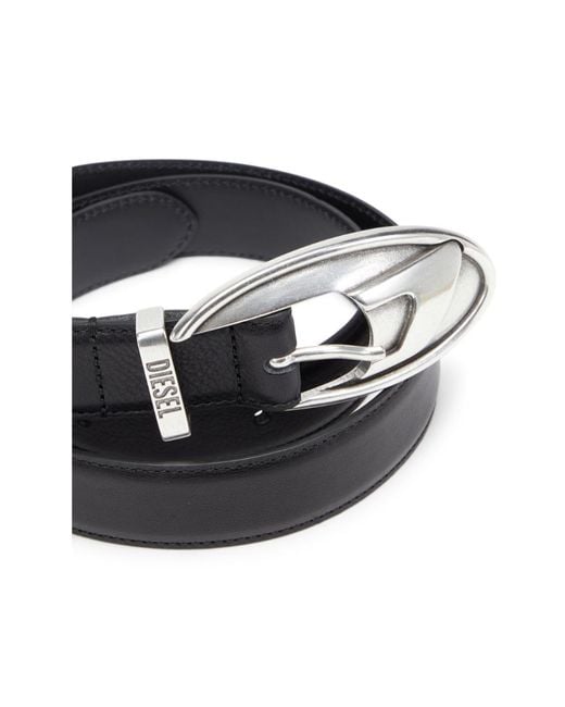 DIESEL White B D Rop Buckle Belt for men