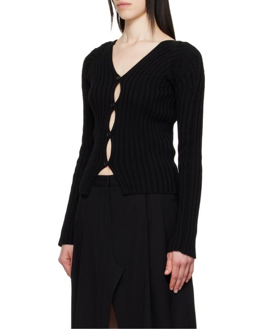 Acne Black Cotton Cardigan
