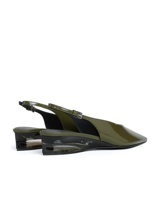 Alaïa Green Invisible Wedge Slingbacks