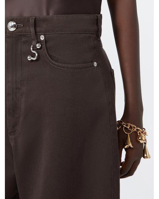 Sportmax Brown Siamese Wide Leg Jeans