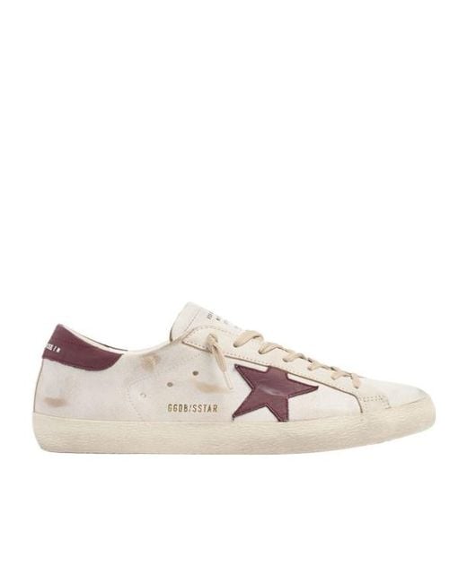 Golden Goose Deluxe Brand Pink Super Star Leather Sneakers for men