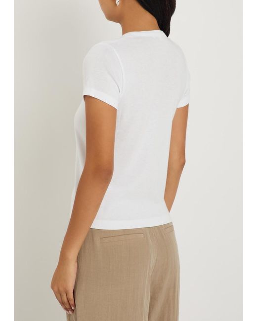 Vince White Crewneck Cotton Tshirt
