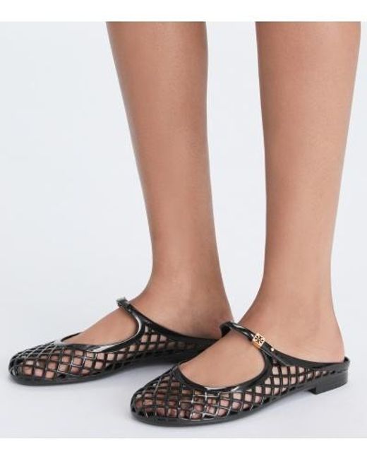 Tory Burch Black Mellow Flat Mules
