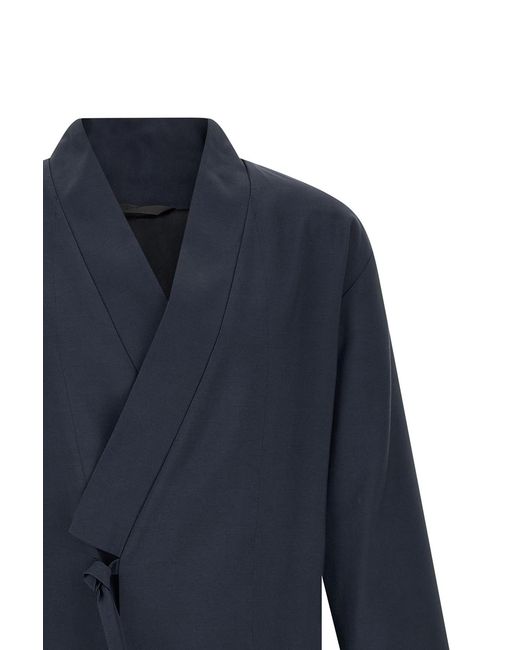 KENZO Blue V Neck Jacket for men