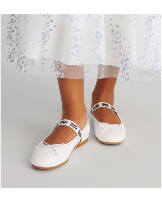 Dior White Kids' Ballet Flat