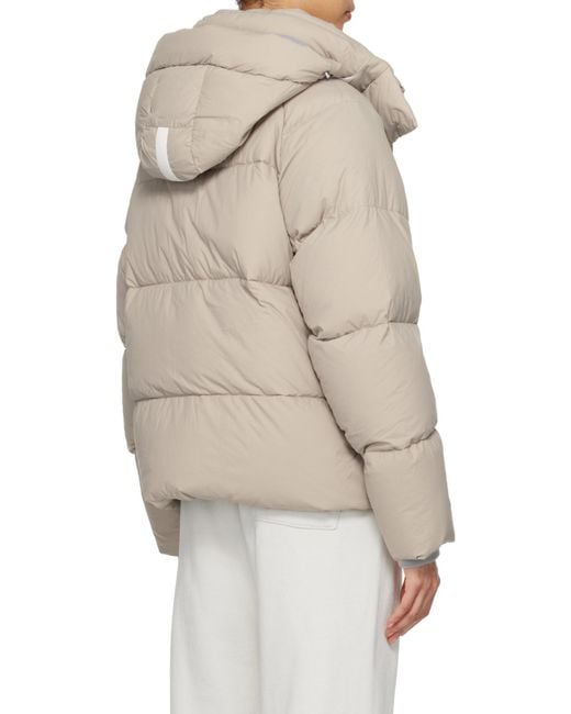 Canada Goose Brown Hooded Quilted Down Jacket