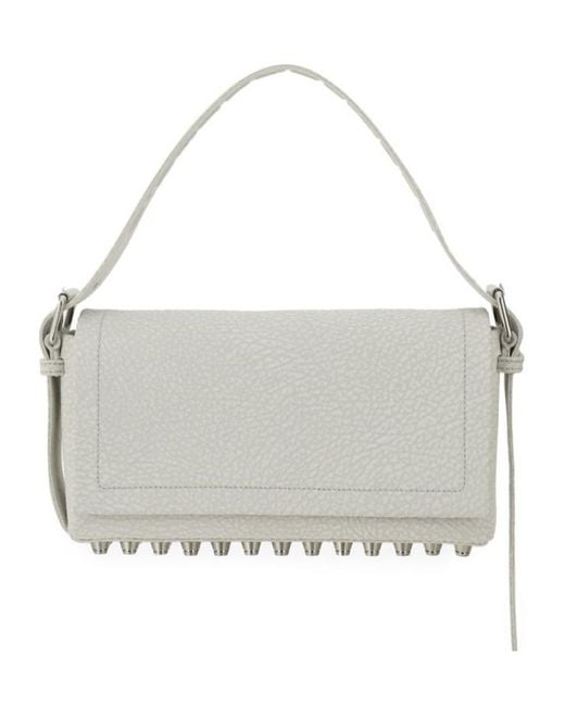 Alexander Wang Gray Ricco Stud-Embellished Shoulder Bag