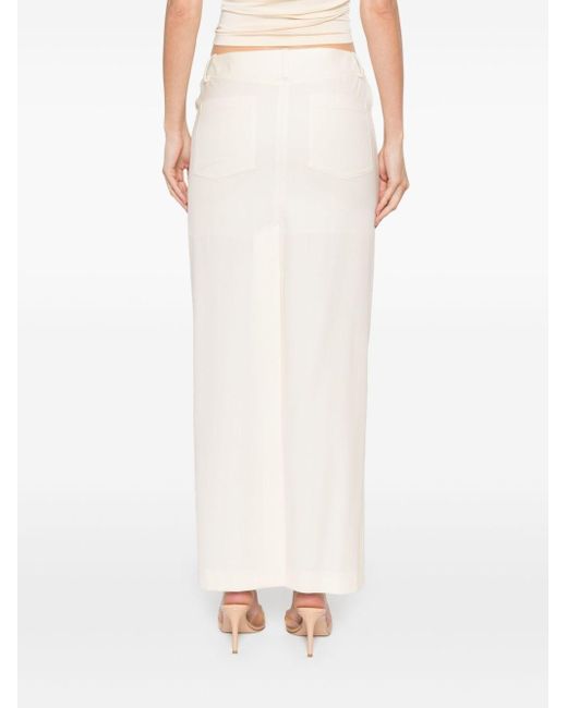 AYA MUSE White Twill Maxi Skirt