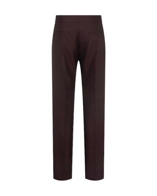 Khaite Brown Callen Wool Silk Straight Pants