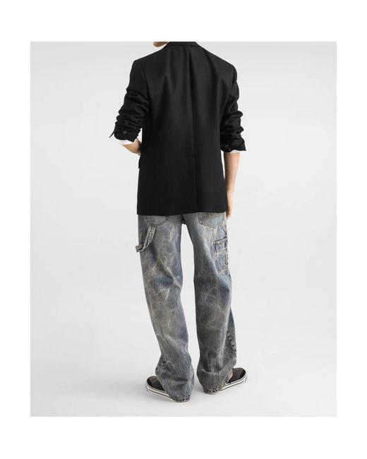 Dolce & Gabbana Gray Denim Trousers for men