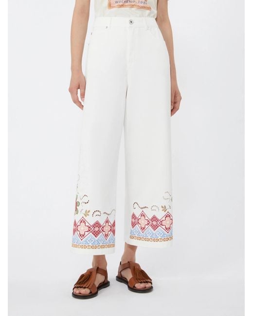 Weekend by Maxmara White Wkdadunco Trousers