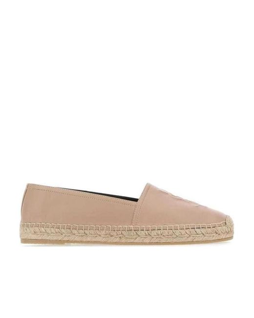 Saint Laurent Natural Monogram Embossed Espadrilles