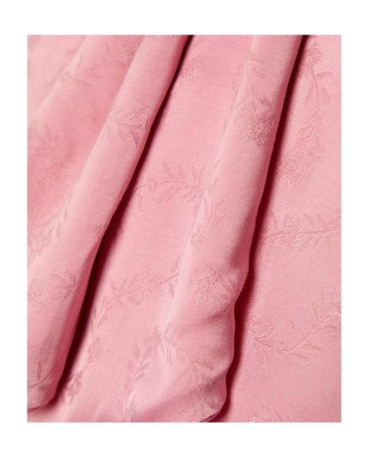 Rixo Pink Satin Floral Shirt