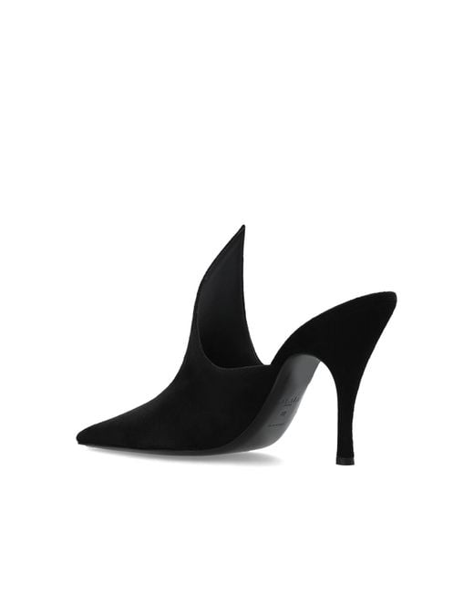 Alaïa Black Alaïa Pointed-Toe Heeled Mules