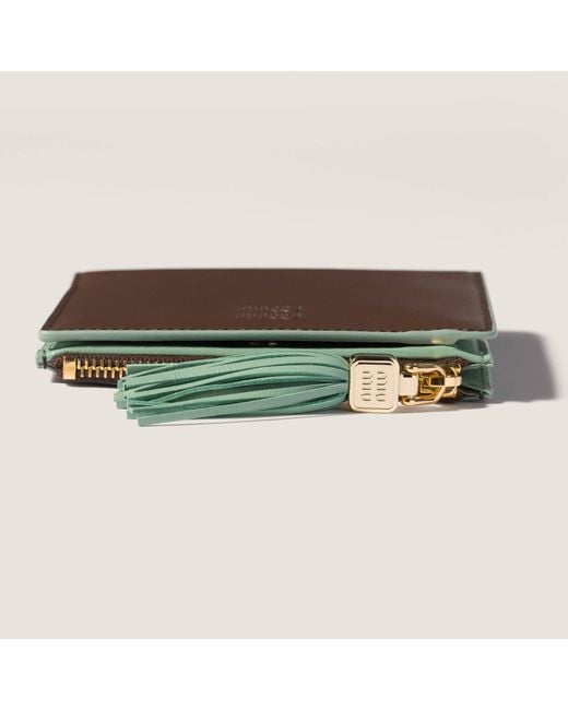 Miu Miu Brown Small Leather Wallet