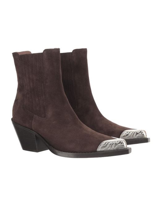 Paris Texas Brown Dallas Pointed Toe Cowboy Boots
