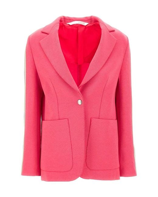 Palm Angels Pink Stripe-Sleeved Track Blazer