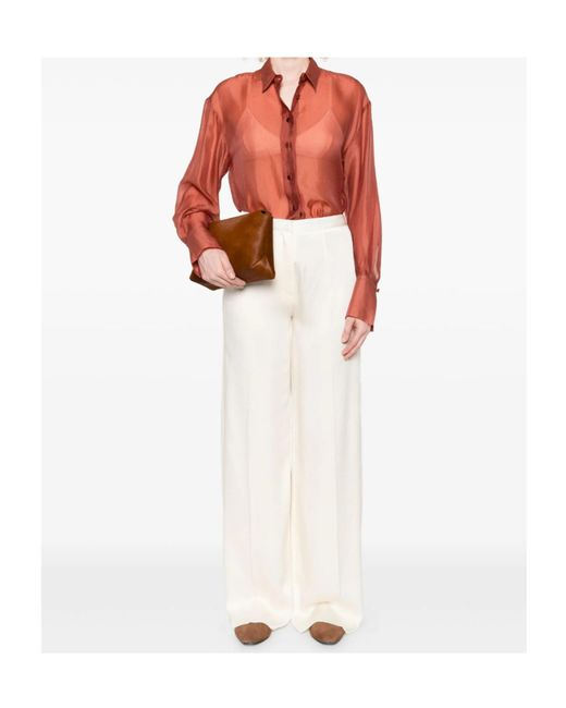 Forte_forte Orange Sheer Organza Shirt