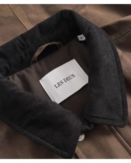 Les Deux Brown Montana Aop Cotton Jacket for men