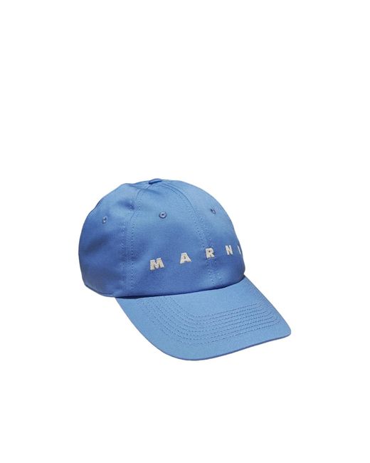 Marni Blue Logo-Embroidered Baseball Cap for men