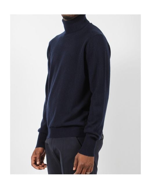 Drumohr Blue Cashmere Sweater for men