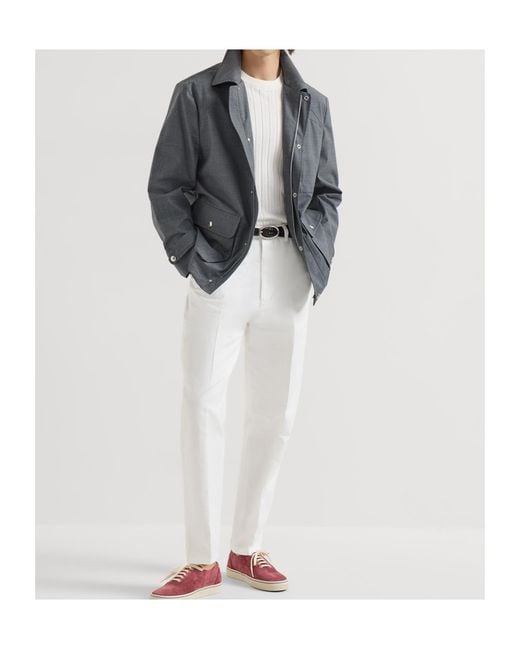 Brunello Cucinelli Gray Wool Jacket for men