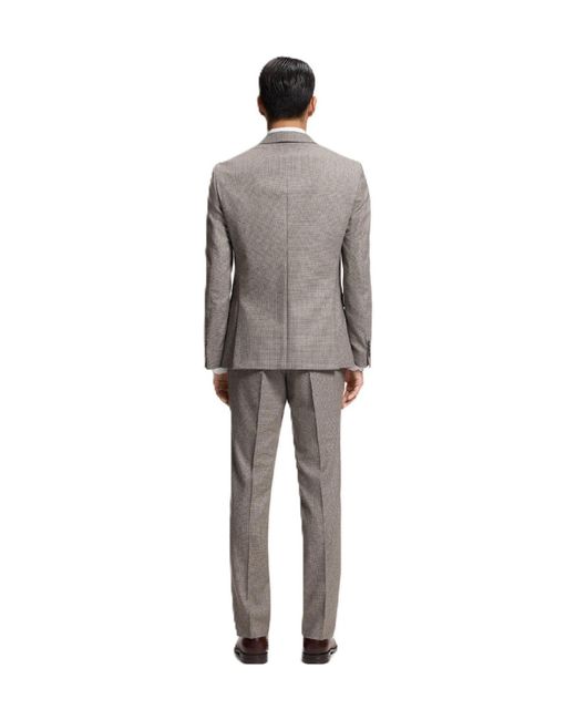 Boss Gray Single-Breasted Blazer for men