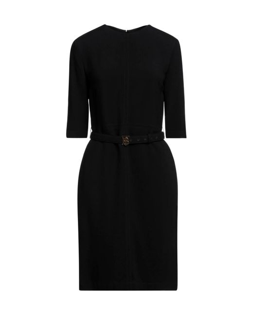 Burberry Black Minimalist Solid Color Flare Skirt