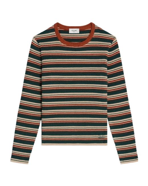 Céline Green Crewneck Sweater