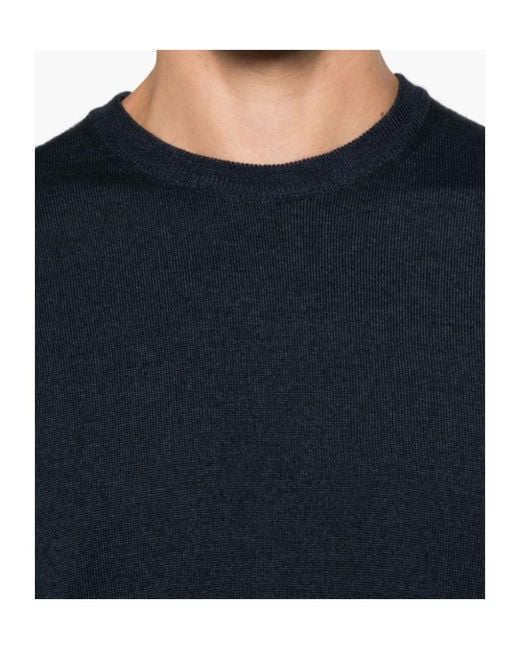 Woolrich Blue Round Neck Sweater for men