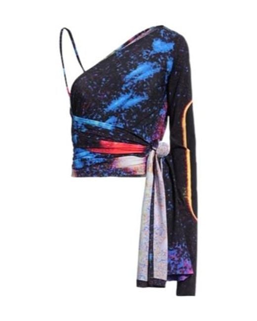 MM6 by Maison Margiela Blue Colorful Sleeveless Top