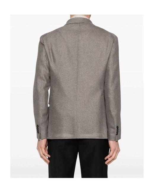 Tagliatore Gray Double-Breasted Blazer for men