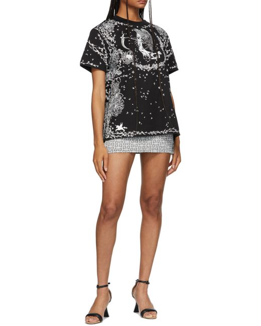 Givenchy Black 4G Jacquard Mini Skirt
