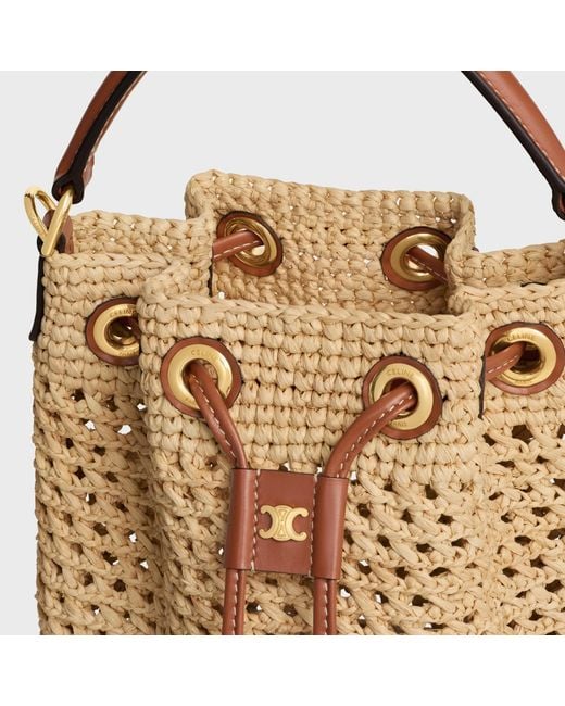 ハンドバッグ Celine Clara Teen Bucket Bag Women's Clara bag in Triomphe canvas and calfskin | CELINE | 24S