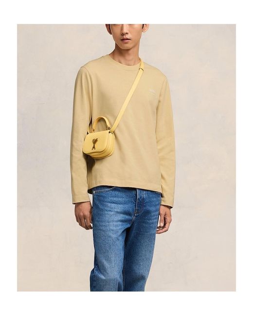 AMI Natural Ami Long Sleeved Crewneck T-Shirt for men