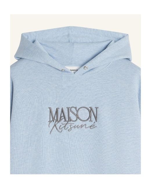 Maison Kitsuné Blue Maison Kitsuné Logo Hoodies