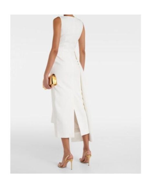 Roksanda White Calatrava Crepe Midi Dress