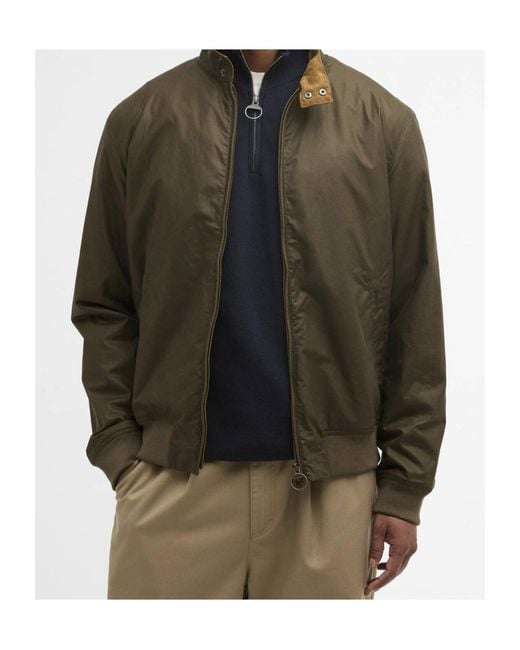 Barbour Green Royston High-Neck Jacket for men