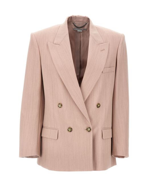 Stella McCartney Pink Oversized Double-Breasted Blazer