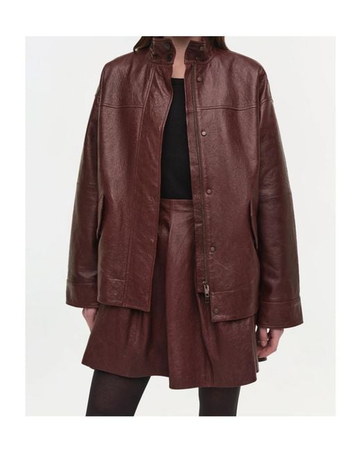 Jonathan Simkhai Brown Hartley Leather Jacket