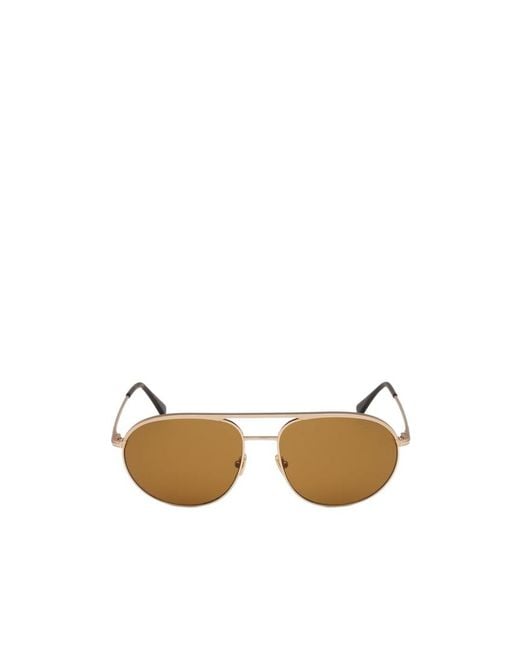 Tom Ford Metallic Logo Sunglasses for men