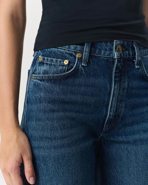 Rag & Bone Blue Shea High-Wise Straight-Leg Jeans