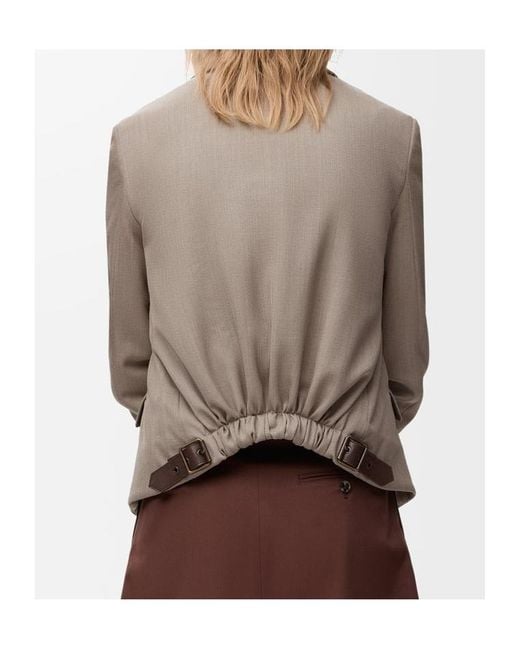 Loewe Brown Single-Breasted Tailored Jacket