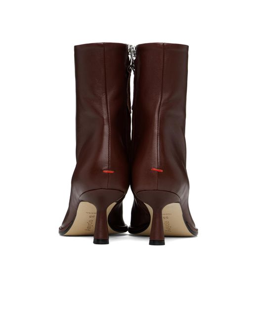 Aeyde Brown Zipper Ankle Boots